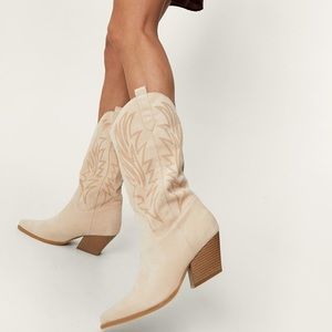 Suede Cowboy Boots